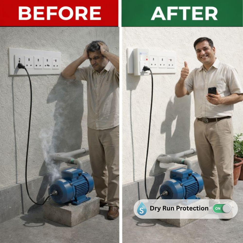 Before: Worried about dry run damage, After: Dry run protection with SenseFlow