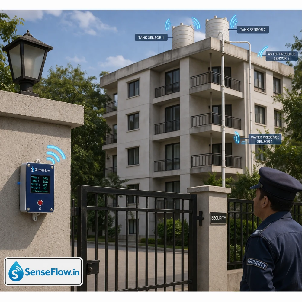 SenseFlow Security Monitor - Water Tank Alarm with Level Indicator